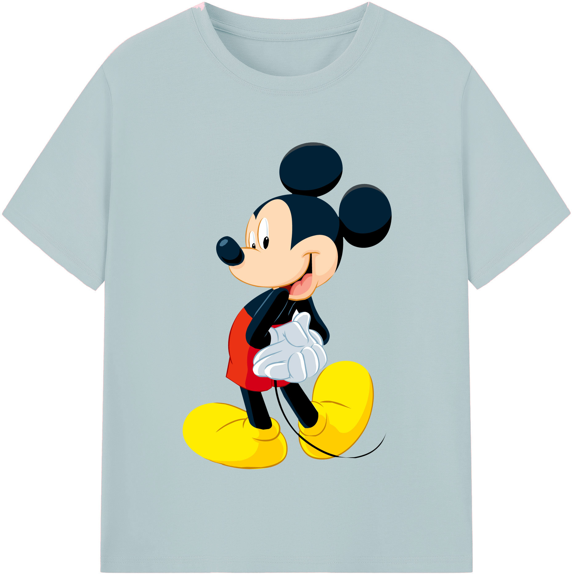（画像用） ミッキーマウス Mickey Mouse 綿100％半袖Tシャツ（フロントプリント）